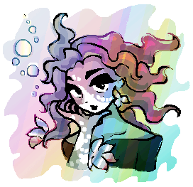 digital art character portrait in a colourful cartoon style