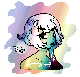 digital art character portrait in a colourful cartoon style